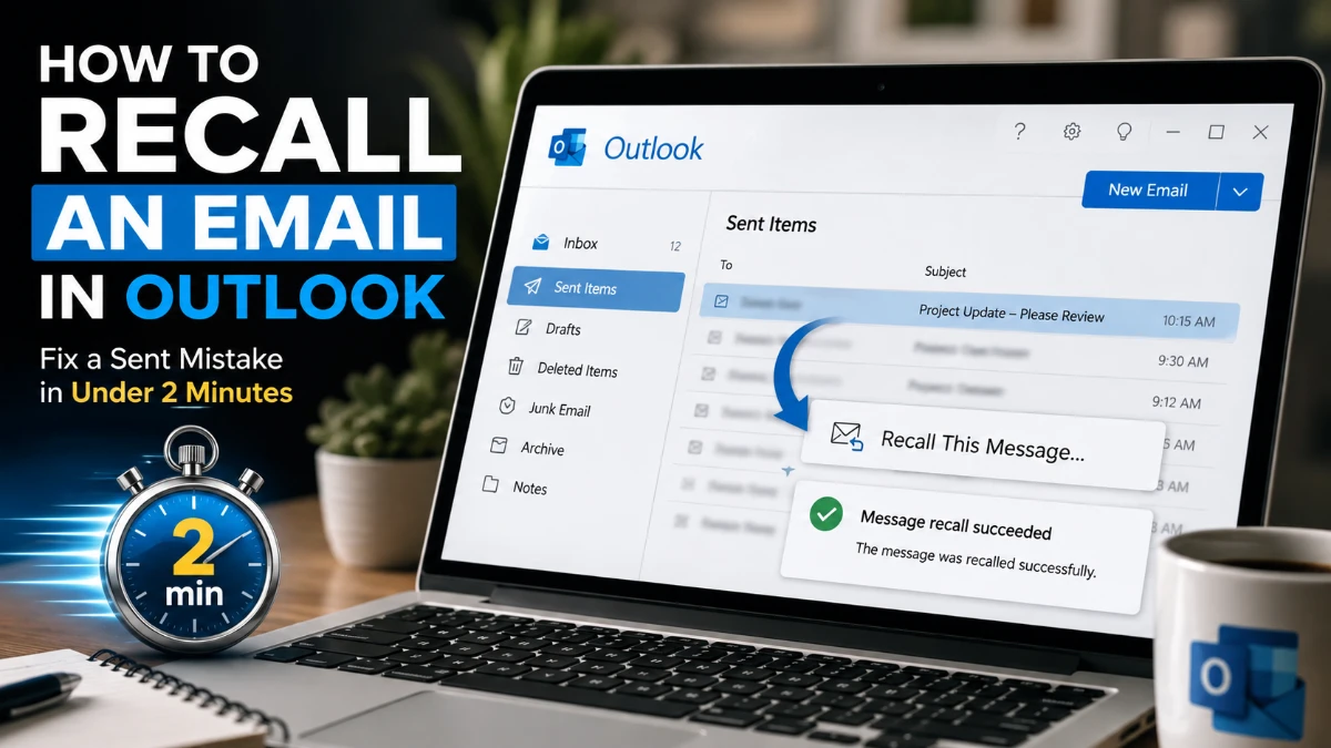 How to recall an email in Outlook